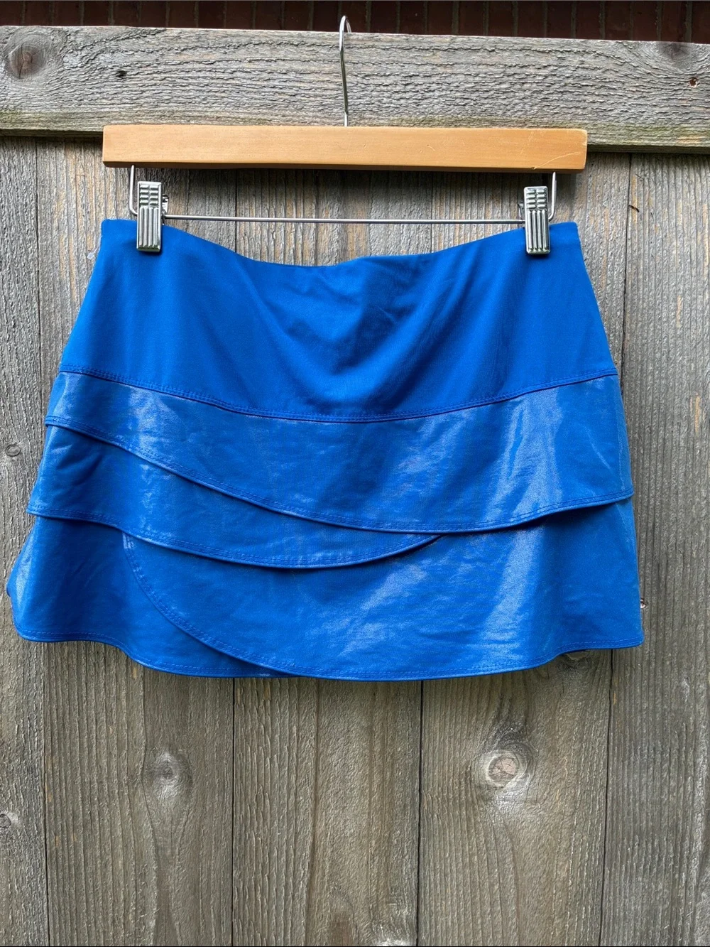 Lucky in Love Electric Blue Tiered Mini Skirt